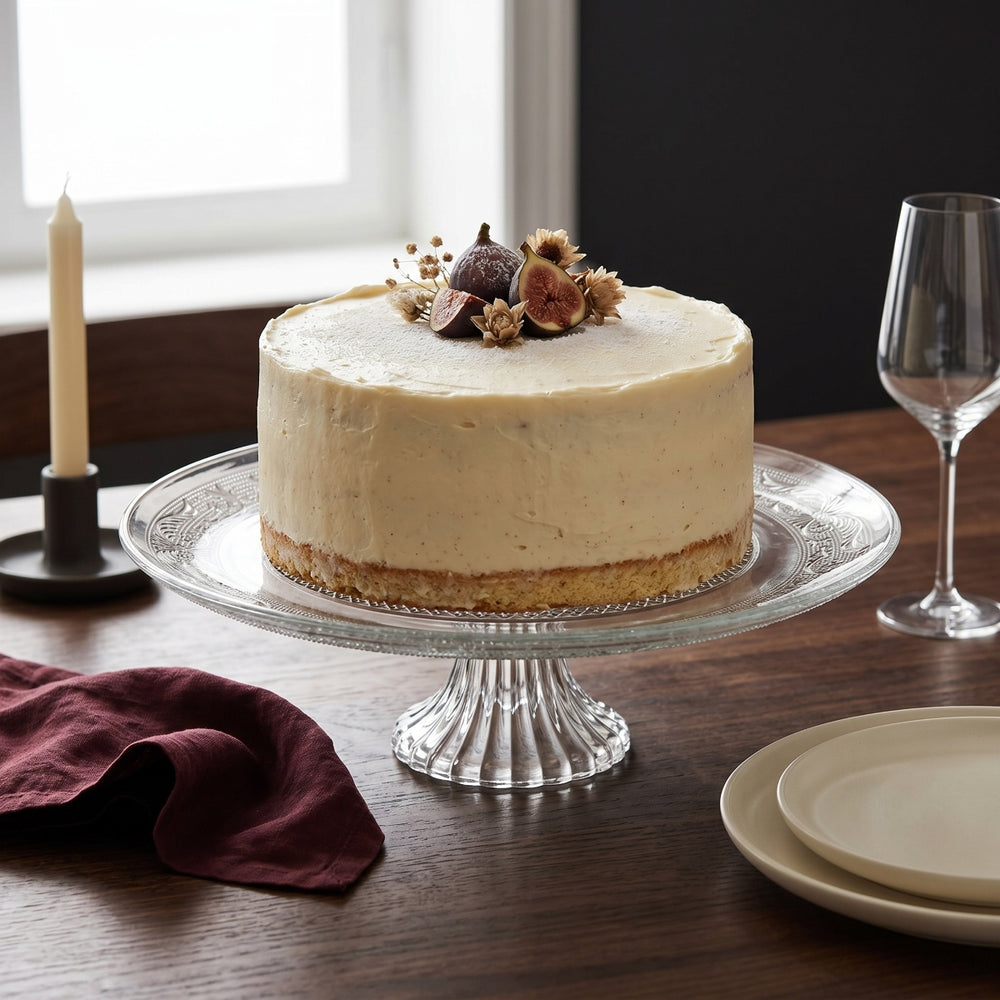 Cookinglife Plateau à gâteau sur pied classique - Verre - ø 32,5 cm