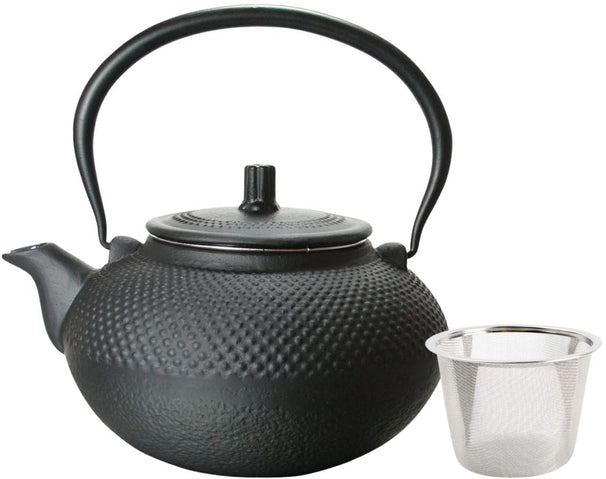 Théière Cookinglife Arare avec filtre en inox - Fonte noire - 1.5 litre