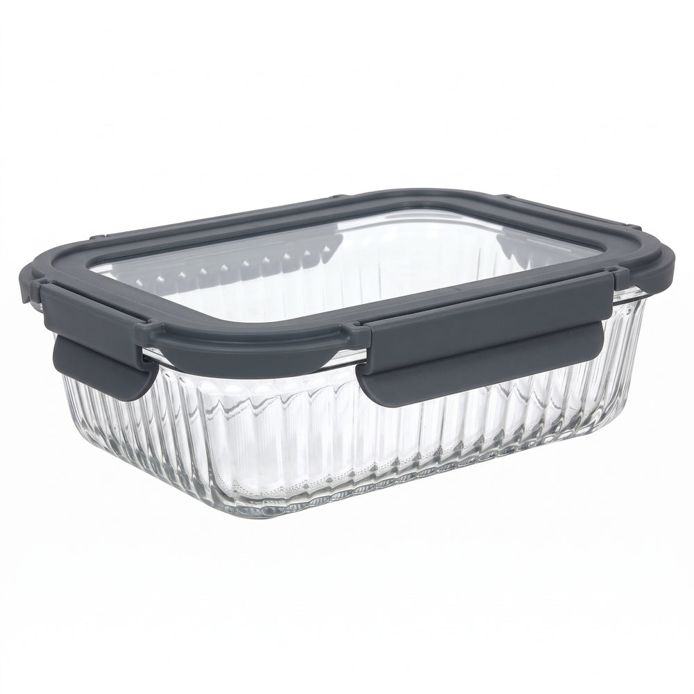 Boîtes de conservation Cookinglife en verre Boro Lines 1 litre + 1,5 litre - 2 pièces