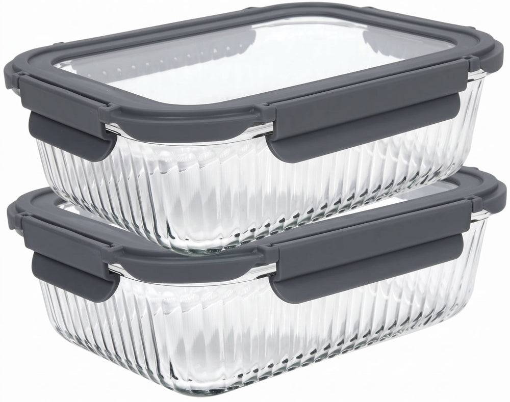 Boîtes de conservation Cookinglife en verre Boro Lines 1.5 litre - 2 pièces
