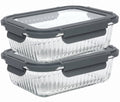 Boîtes de conservation Cookinglife en verre Boro Lines 1 litre - 2 pièces