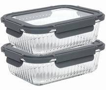 Boîtes de conservation Cookinglife en verre Boro Lines 1 litre - 2 pièces