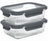 Boîtes de conservation Cookinglife en verre Boro Lines 1 litre - 2 pièces