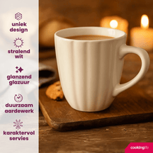 Ensemble de mugs Cookinglife - Mugs a café - Cardida - 350 ml - 6 pièces