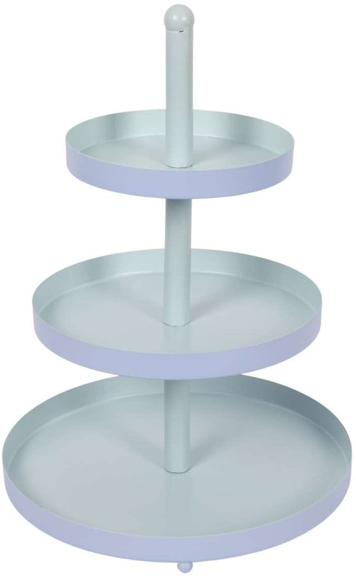 Etagère Cookinglife Métal - Bleu / Menthe - ø 15, 20 & 25 cm - 3 niveaux - 35 cm de haut