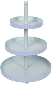 Etagère Cookinglife Métal - Bleu / Menthe - ø 15, 20 & 25 cm - 3 niveaux - 35 cm de haut