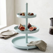 Etagère Cookinglife Métal - Bleu / Menthe - ø 15, 20 & 25 cm - 3 niveaux - 35 cm de haut