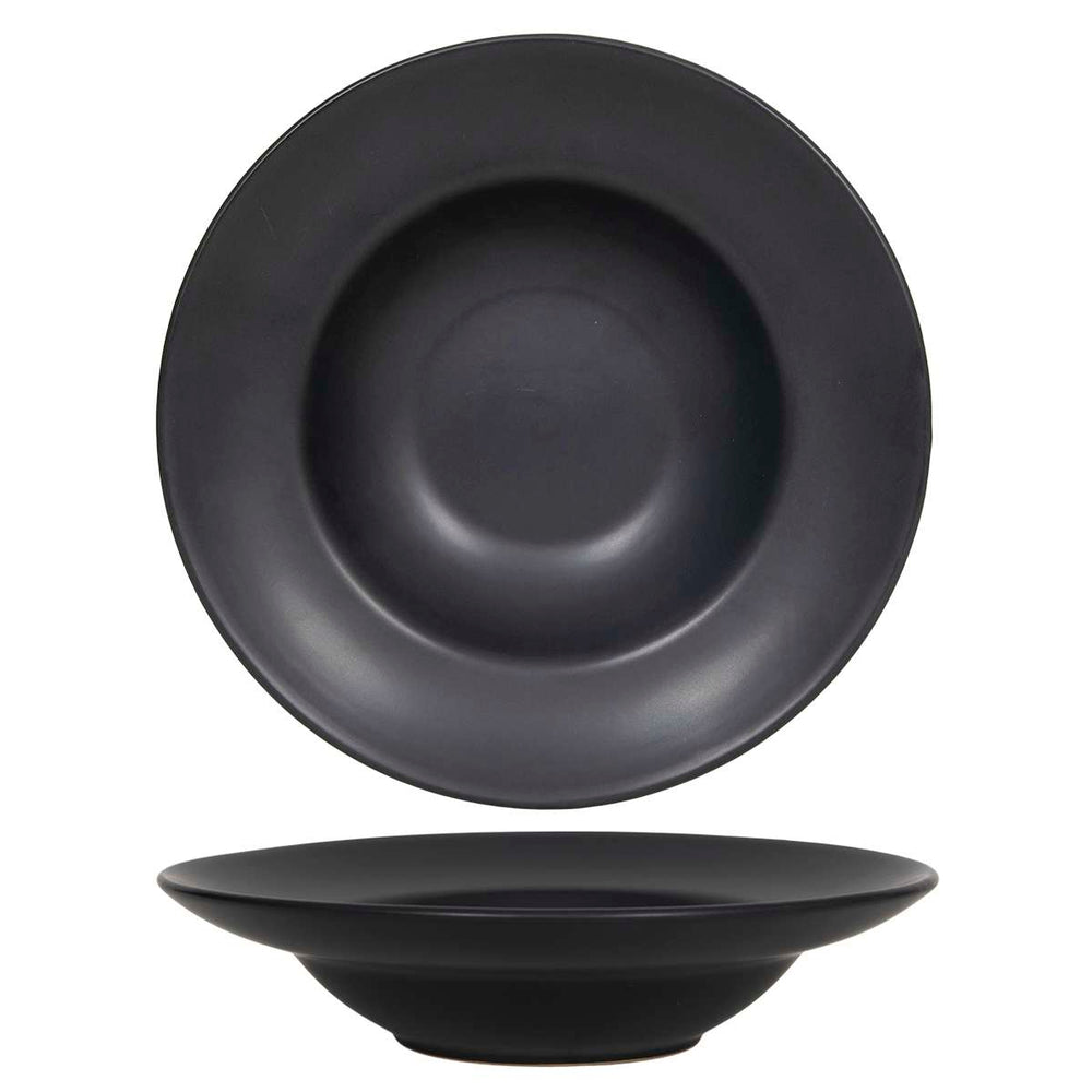 Set d'assiettes creuses Cookinglife - Assiettes à pâtes - noires - ø 24 cm - 6 pièces