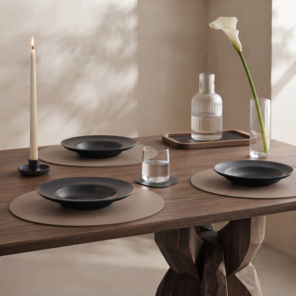 Set d'assiettes creuses Cookinglife - Assiettes à pâtes - noires - ø 24 cm - 6 pièces