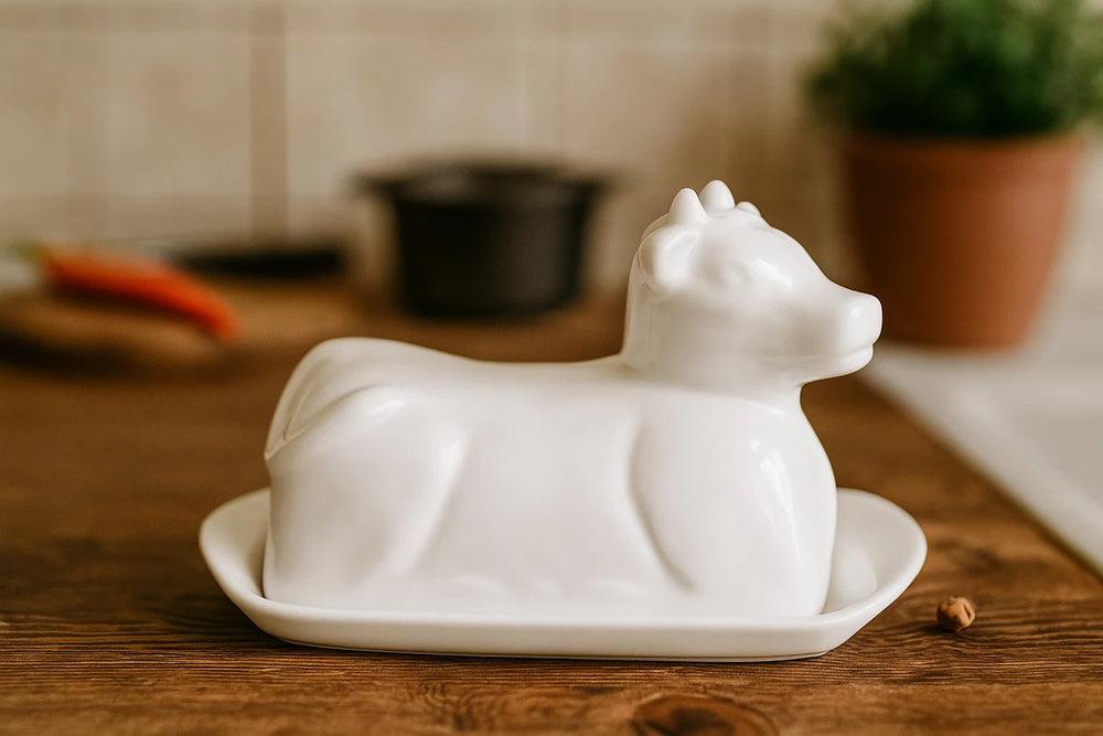 Beurrier Cookinglife - Beurrier a couvercle - Vache - 20 x 12 cm