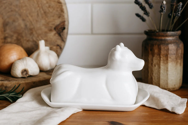 Beurrier Cookinglife - Beurrier a couvercle - Vache - 20 x 12 cm