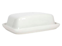Beurrier Cookinglife - en porcelaine - a couvercle - blanc - 17,5 x 13 cm