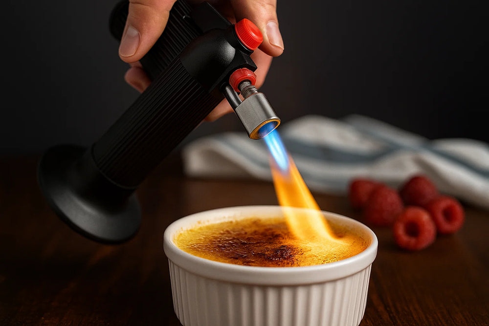 Brûleur à crème brûlée Cookinglife - Chalumeau de cuisine - Série Chef - 14 cm