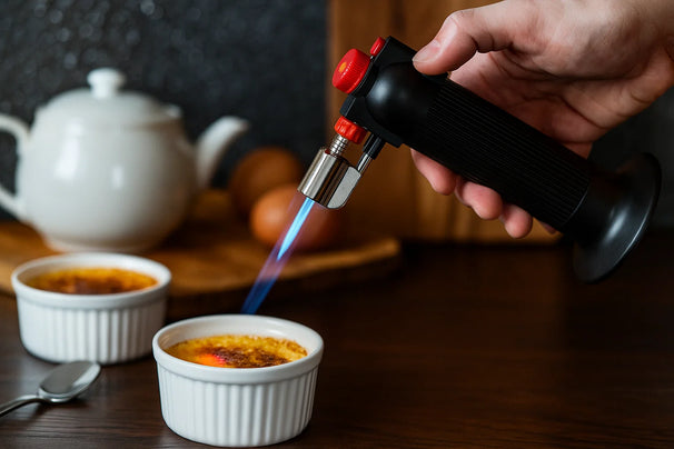 Brûleur à crème brûlée Cookinglife - Chalumeau de cuisine - Série Chef - 14 cm