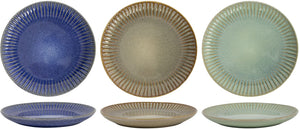 Set d'assiettes de dîner Cookinglife - En gres - Aqua Maris - 26 cm - 6 pièces