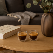 Set de verres à espresso Cookinglife - Double paroi - Barista - 100ml - 2 pièces