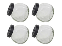 Ensemble de pots à épices Cookinglife - en verre - noir - 175 ml - 4 pièces