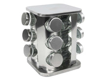 Ensemble de porte-épices Cookinglife - Carrousel a épices - en inox - 12 pièces