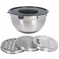 Ensemble de bol mélangeur Cookinglife - Râpes - en inox - 25,5x14 cm - 4 pièces