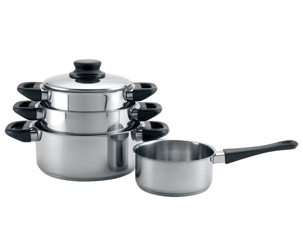 Ensemble de casseroles Cookinglife - en acier inoxydable - 4 pièces
