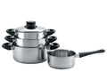 Ensemble de casseroles Cookinglife - en acier inoxydable - 4 pièces