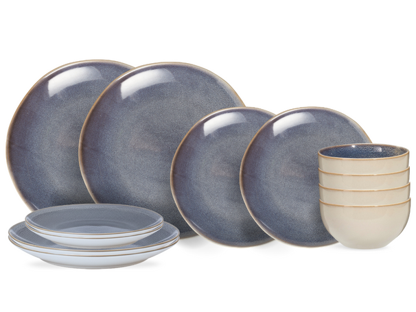 Ensemble de vaisselle Cookinglife - Serviesset 4 personnes - Serene - 12 pièces