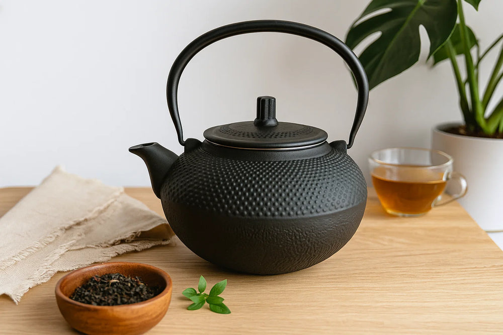 Théière Cookinglife Arare avec filtre en inox - Fonte noire - 1.5 litre
