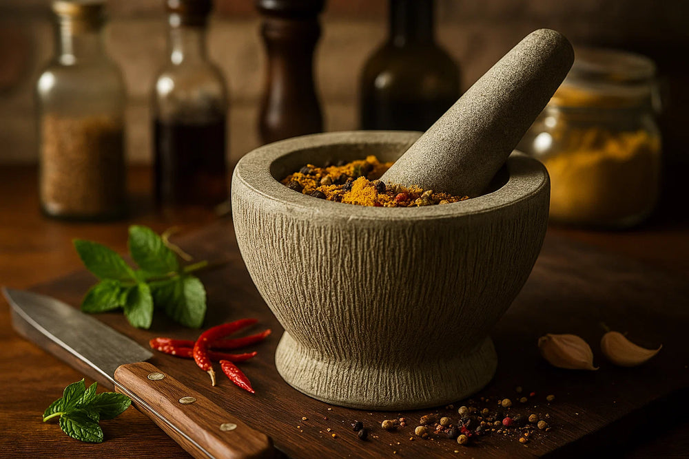 Mortier de cuisine Impérial - Mortier et pilon - en granit - ø 14 cm