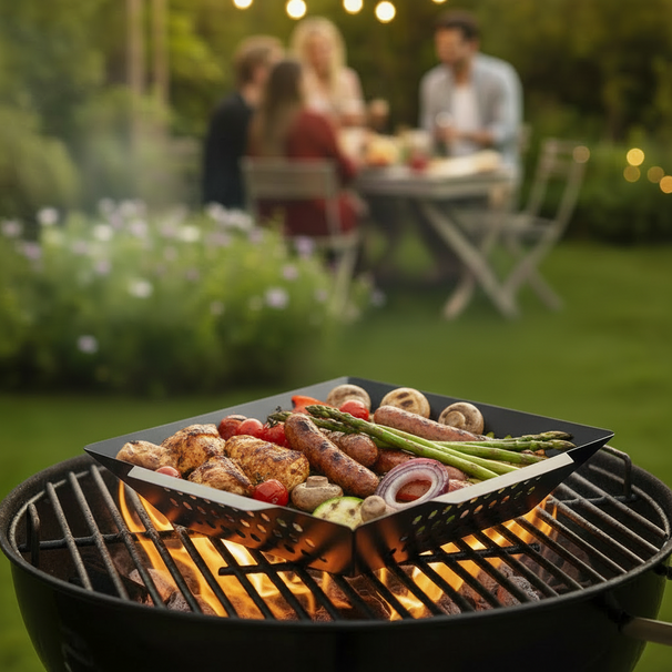 Panier à griller Cookinglife - Barbecue - Fire & Flavour - 29 x 26 x 5 cm