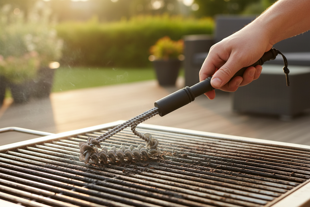 Brosse de barbecue Cookinglife - en inox - Fire & Flavour - 40 cm