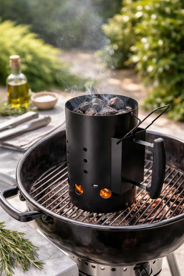 Allume-barbecue Cookinglife - Démarreur à briquettes - Fire & Flavour - 30,5 cm