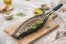 Gril a poisson Cookinglife - Accessoire barbecue - Fire & Flavour - 58 cm