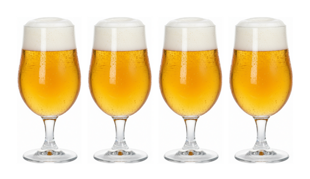 Ensemble de verres a bière Cookinglife - Sur pied - Blanco - 370 ml - 4 pièces