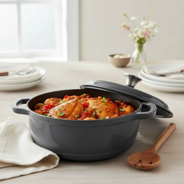 Cocotte en fonte Cookinglife - Poêle à braiser - Heritage Cast - 22 cm - 1 pièce