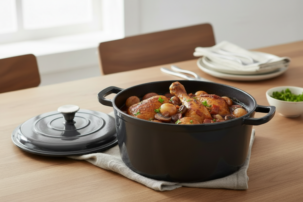 Cocotte en fonte Cookinglife - Faitout rond - Heritage Cast - 26 cm