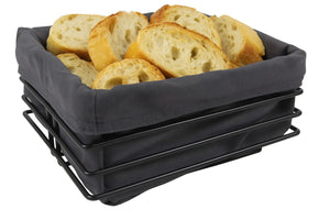 Corbeille à pain Cookinglife - en métal - noir - 23 x 22 x 12 cm