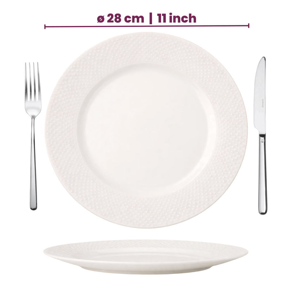 Set d'assiettes Cookinglife - Assiettes à dîner - CampVibe - 28 cm - 4 pièces