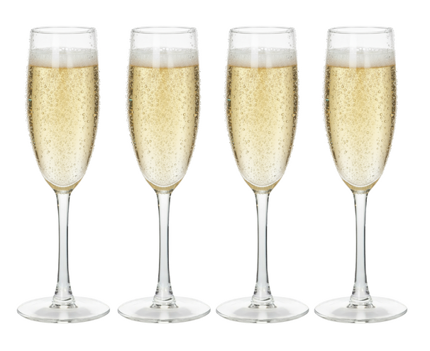 Set de verres a vin Cookinglife - Verres a champagne - Milena - 180ml - 4 pièces