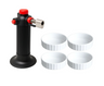 Set de crème brûlée Cookinglife - Chalumeau - Ø 12 cm - 5 pièces