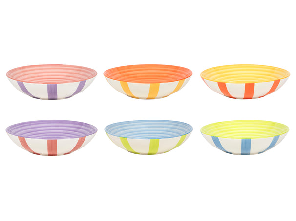Set d'assiettes Cookinglife - Assiette à pâtes - Summer Vibes - 21cm - 6 pièces