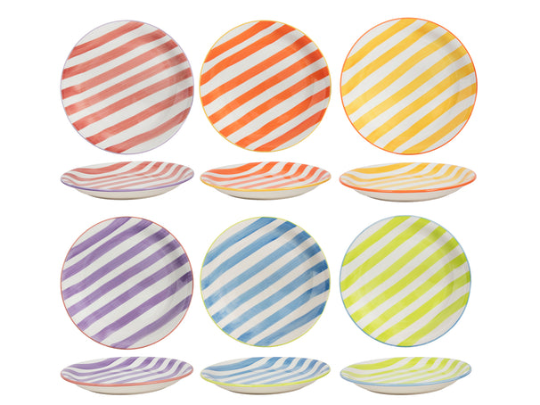 Ensemble d'assiettes Cookinglife - en grès - Summer Vibes - Ø 26,5 cm - 6 pièces