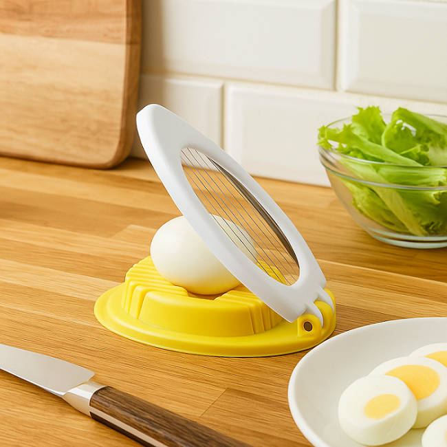 Coupe-œufs Cookinglife - Tranche-œufs - En plastique - Jaune