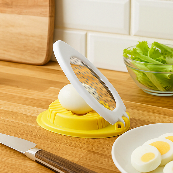 Coupe-œufs Cookinglife - Tranche-œufs - En plastique - Jaune