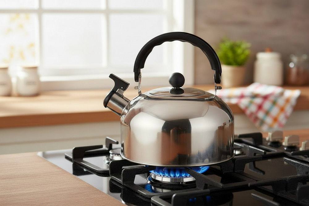 Bouilloire à sifflet Cookinglife - Bouilloire en inox - 2,0 L