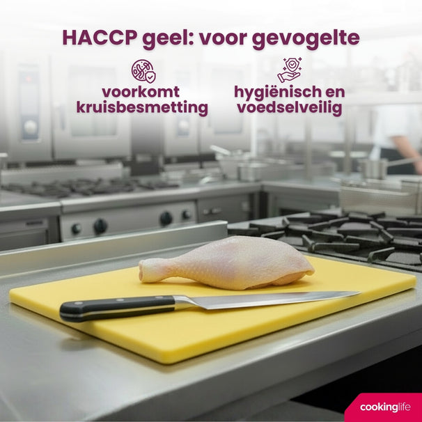Planche à découper Cookinglife HACCP Jaune 45 x 30 cm - pour volaille