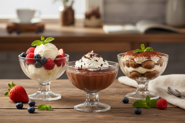 Set de coupes a glace Cookinglife - Coupes a dessert - 200 ml - 3 pièces