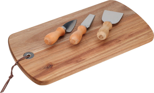 Set de couteaux à fromage Cookinglife - Planche à fromage - Acacia - 4 pièces