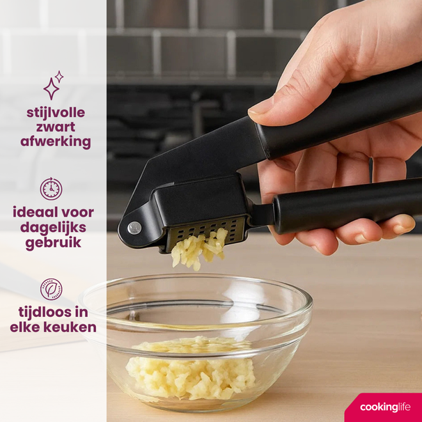 Presse-ail Cookinglife - Presse a ail en inox - 19 cm - 1 piece