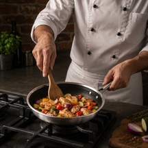 Poêle à Frire Cookinglife HexaCook Hybride ø 24 cm - ANTI-ADHÉSIF - compatible avec toutes les sources de chaleur - revêtement anti-adhésif en céramique