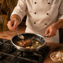 Poêle à Frire Cookinglife HexaCook Hybride ø 24 cm - ANTI-ADHÉSIF - compatible avec toutes les sources de chaleur - revêtement anti-adhésif en céramique